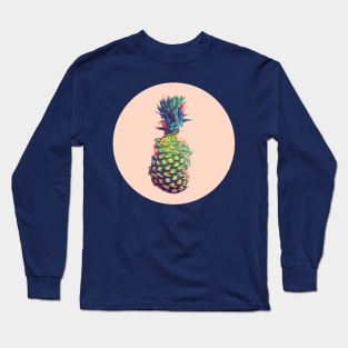 Glitchy style pineapple Long Sleeve T-Shirt